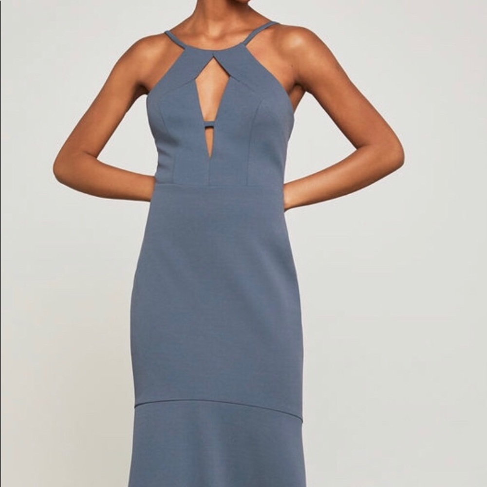 BCBG Front Halter Gown - Midnight Blue